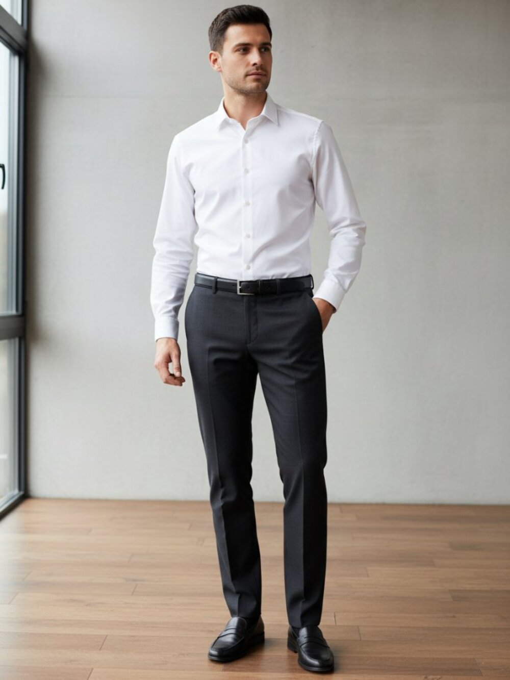 Boss Men’s Trousers Black No Labeling, unhemmed, 32” waist